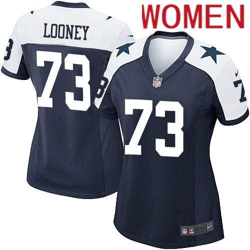 Women Dallas Cowboys #73 Joe Looney Nike Navy Alternate Game Team NFL Jersey